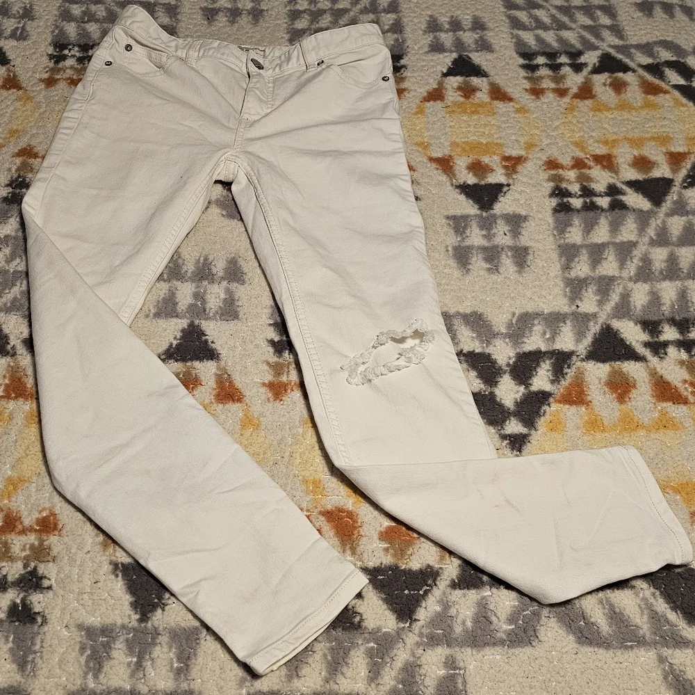 Free People White Skinny Jeans Size 27 - Picture 4 of 6
